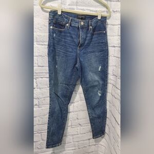 Banana Republic women's skinny jeans petite 28/6 high rise distressed